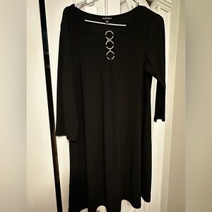 Black dress with ring details